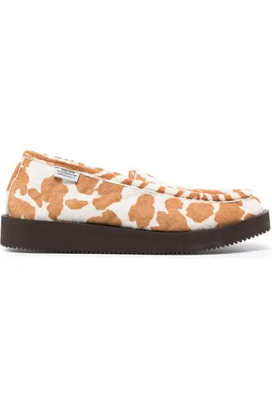 SUICOKE Animal-print panelled loafers