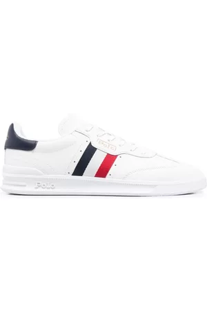 Ralph Lauren Men Low Top Sneakers - Stripe-detail low-top sneakers - White