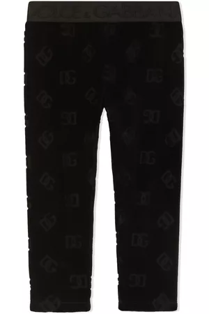 Dolce & Gabbana Logo-print cotton trousers - Black