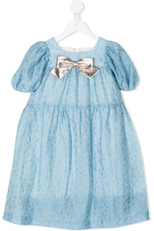 HUCKLEBONES LONDON Bow-detail tiered dress