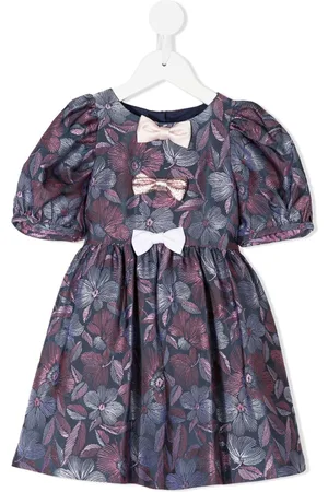 HUCKLEBONES LONDON Puff-sleeve floral-print dress