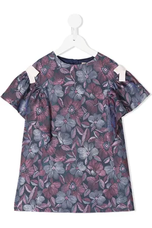 HUCKLEBONES LONDON Ruffle sleeve shift dress