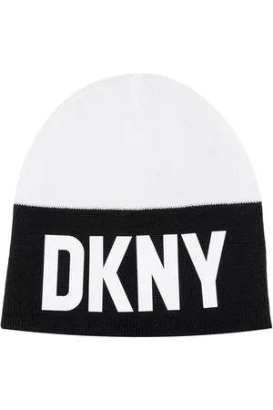 DKNY Colour-block logo-print hat - White