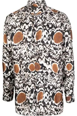 Edward Crutchley Abstract-pattern long-sleeve shirt