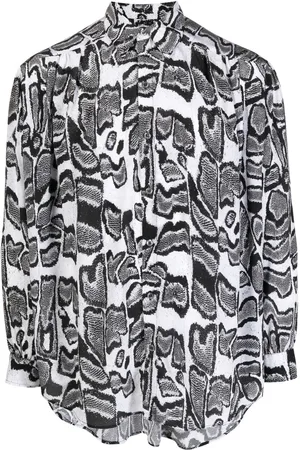 Edward Crutchley Abstract-pattern long-sleeve shirt