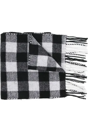 Woolrich Check-pattern fringed-edge scarf