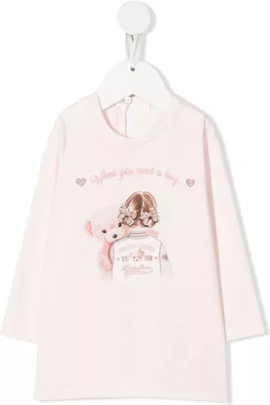 MONNALISA Illustration-print cotton T-Shirt - Pink