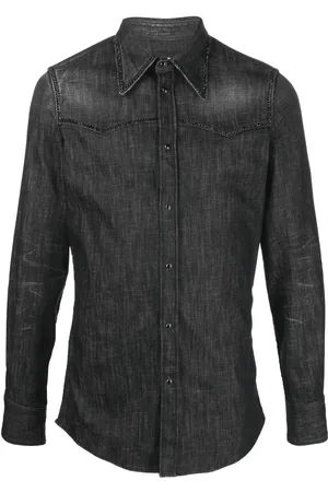 Dsquared2 Pointed-collar denim shirt
