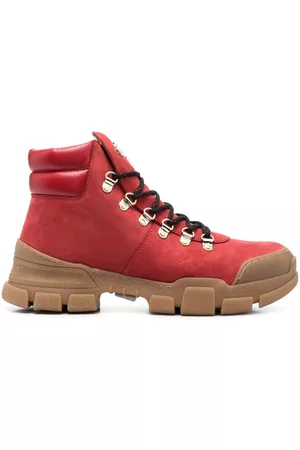 Love Moschino Women Outdoor Shoes - Logo-plaque 50mm hiking boots - Red