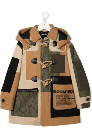 Dsquared2 Coats - Patchwork duffle coat - Brown