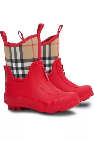 Burberry Rain Boots - Vintage Check rain boots - Red