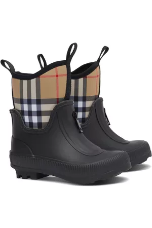Burberry Rain Boots - Vintage-check rain boots - Black