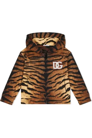 Dolce & Gabbana Tiger-print zip-front hoodie