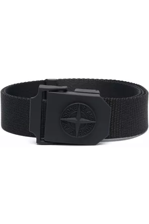 Stone Island Compass motif buckle belt - Black