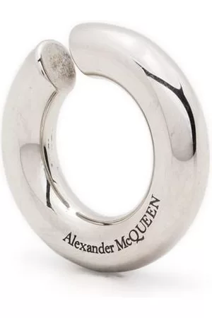 Alexander McQueen Women Earrings - Chunky hoop earrings - Silver