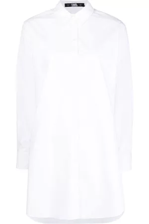 Karl Lagerfeld Women Tunics - Logo-print tunic shirt - White