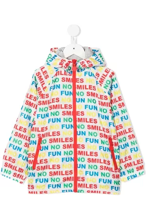Stella McCartney Bomber Jackets - No Smiles No Fun parka jacket - White