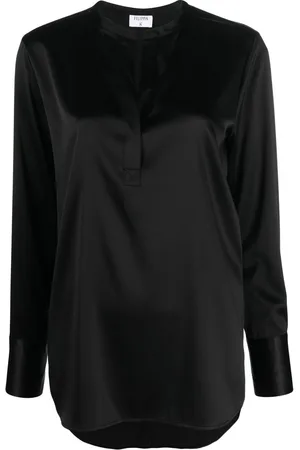 Filippa K Keyhole-collar silk blouse