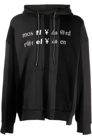 MOSTLY HEARD RARELY SEEN Symbol-text pullover hoodie