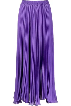 SJYP pleated wool-blend skirt - Purple
