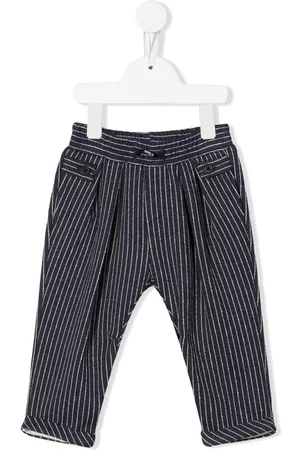 MONNALISA Striped straight-leg trousers - Blue