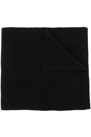 Moncler Logo-patch virgin-wool-cashmere scarf - Black
