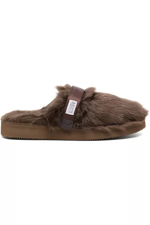 SUICOKE Winter Boots - Zavo faux-fur sliders - Brown