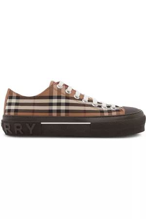 Burberry Women Low Top Sneakers - Check-print low-top sneakers - Brown