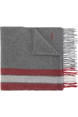 Bally Striped wool-cashmere scarf - Grey