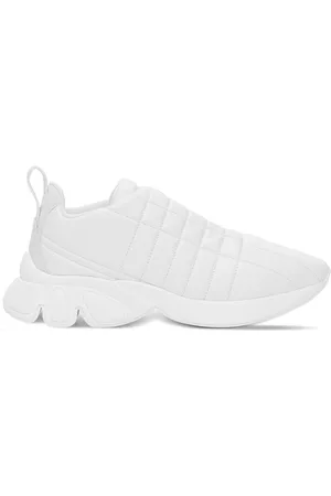 Burberry Quilted lace-up sneakers - White
