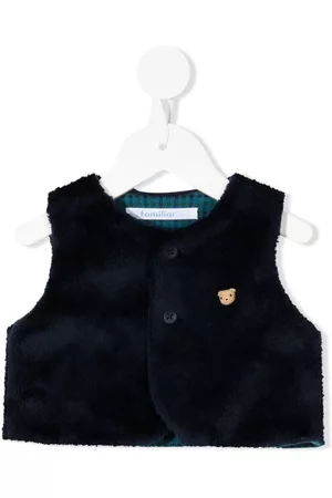 Familiar Waistcoats - Embroidered-teddy-bear waistcoat - Blue