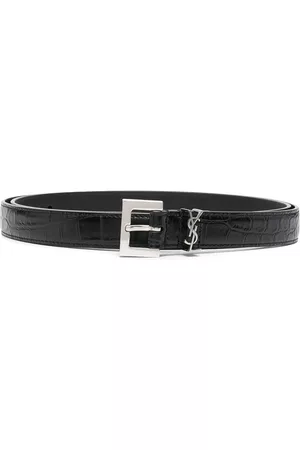 Saint Laurent Monogram buckle belt - Black