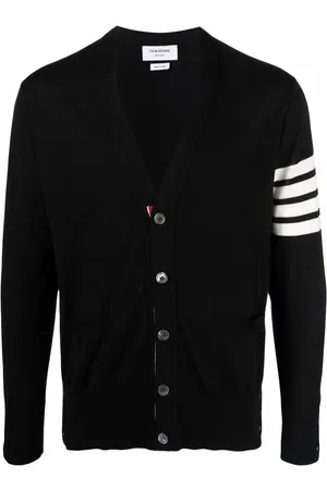Thom Browne Intarsia-knit 4-Bar stripe cardigan