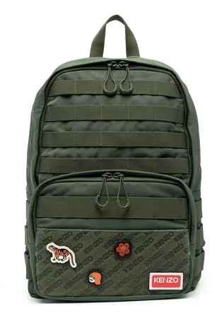Kenzo Men Rucksacks - Jungle logo-print backpack - Green