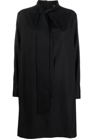 Fabiana Filippi Pussy-bow shift-dress - Black