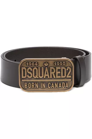 Dsquared2 Belts - Logo-buckle leather belt - Brown