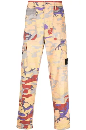 Stone Island Men Cargo Pants - Camouflage-print cargo trousers - Neutrals