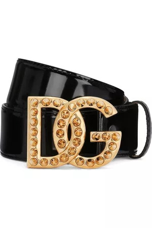 Dolce & Gabbana Studded DG-buckle belt - Black
