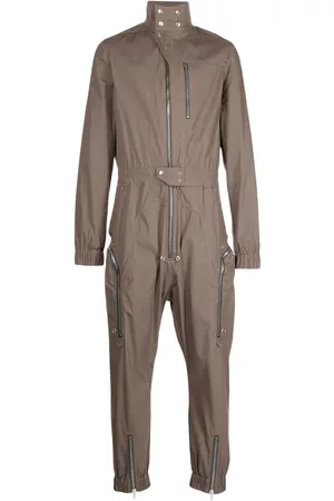 Rick Owens Men Jumpsuits - Zip-up tapered jumpsuit - Grey
