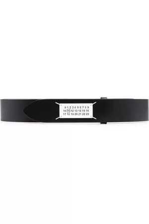 Maison Margiela Belts - Logo-patch detail belt - Black