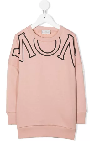 Moncler Girls Casual Dresses - Logo-print jumper dress - Pink
