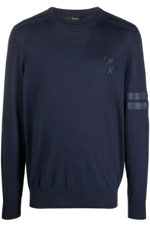 BILLIONAIRE Snakeskin-effect fine-knit jumper