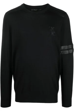 BILLIONAIRE Snakeskin-effect fine-knit jumper