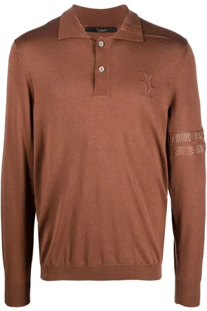 BILLIONAIRE Logo-patch silk blend jumper