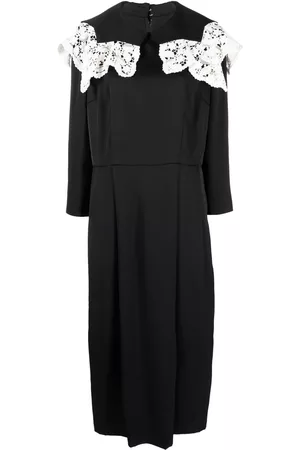 Comme des Garçons Oversized lace-collar cotton dress - Black