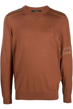 BILLIONAIRE Snakeskin-effect fine-knit jumper