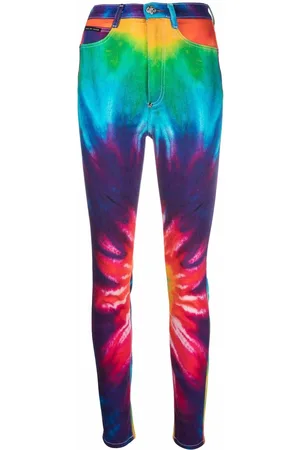 Philipp Plein Tie dye print skinny jeans