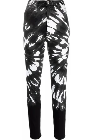 Philipp Plein Tie-dye slim-fit trousers