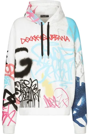 Dolce & Gabbana Graffiti-print cotton-blend hoodie