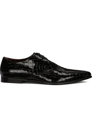 Dolce & Gabbana Crocodile-embossed Derby shoes